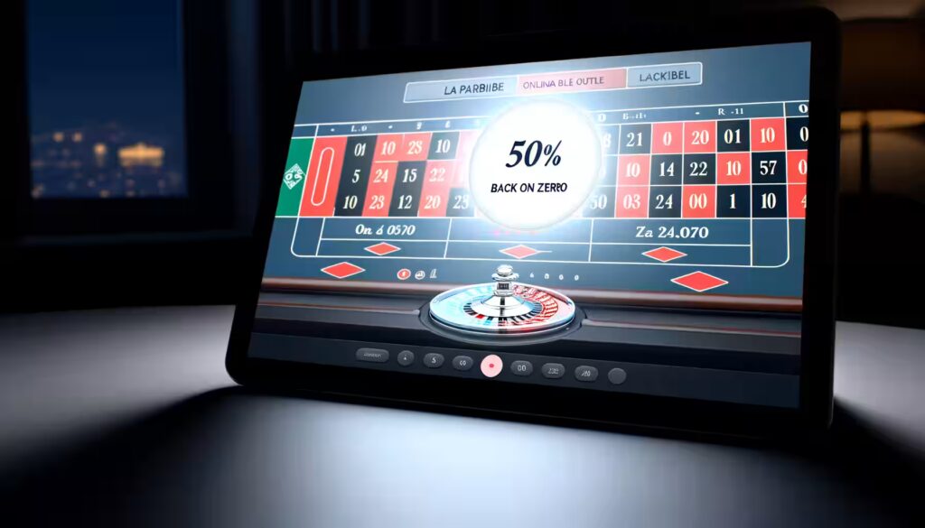 Online Roulette mit aktivierter La Partage Option